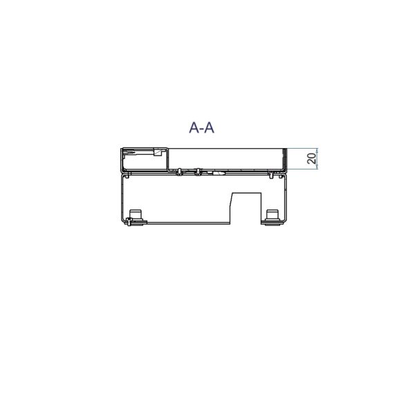 Produktbild UBD 167 202  -  Unterflur-Bodendose UBD 160 small inkl. Deckel mit Kante, geschlossen, 20mm Vertiefung und 1 Bürstenauslass